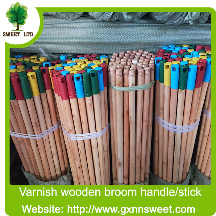 SWEET FACTORY Cleaning tools varnished wooden broom handle / wood handle for mop
