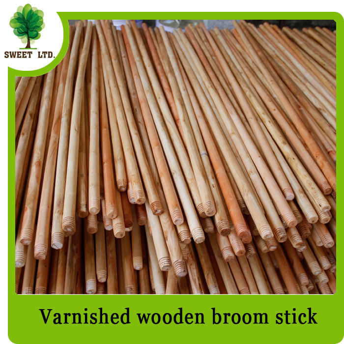 SWEET FACTORY Cleaning tools varnished wooden broom handle / wood handle for mop