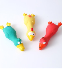 LOS ANDES Rubber Chicken Squeaky Dog Toys for Small, Medium or Large Pet Breeds, Play Fetch, Reduce Separation Anxiety