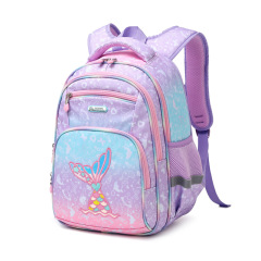 Light Purple Mermaid School Backpack for kids and Teenagers