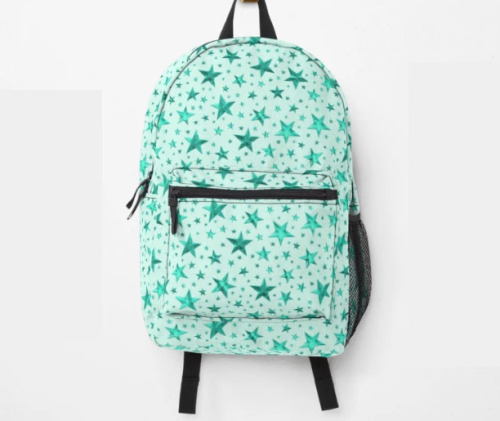 Mint Star Pattern Backpack