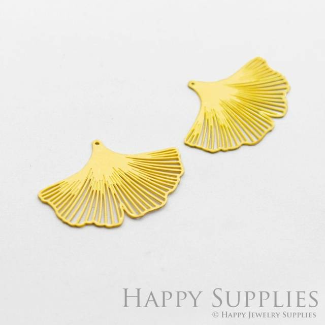 Brass Jewelry Charms,Ginkgo Leaf  Raw Brass Earring Charms, Brass Jewelry Pendants, Raw Brass Jewelry Findings, Brass Pendants Jewelry Wholesale (RD028)