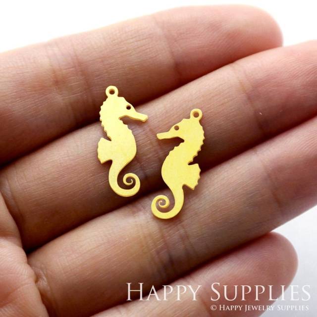 Brass Jewelry Charms, Hippocampus Raw Brass Earring Charms, Brass Jewelry Pendants, Raw Brass Jewelry Findings, Brass Pendants Jewelry Wholesale (RD035)