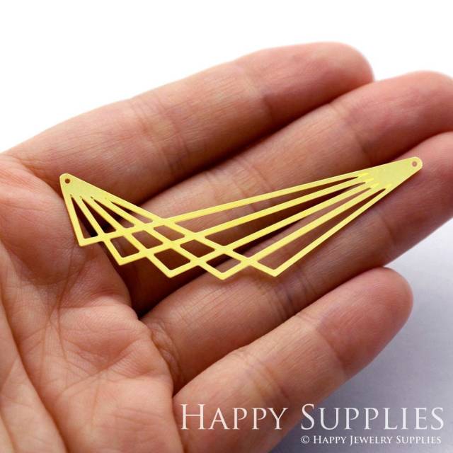 Brass Jewelry Charms, Creative Geometry Raw Brass Earring Charms, Brass Jewelry Pendants, Raw Brass Jewelry Findings, Brass Pendants Jewelry Wholesale (RD232)