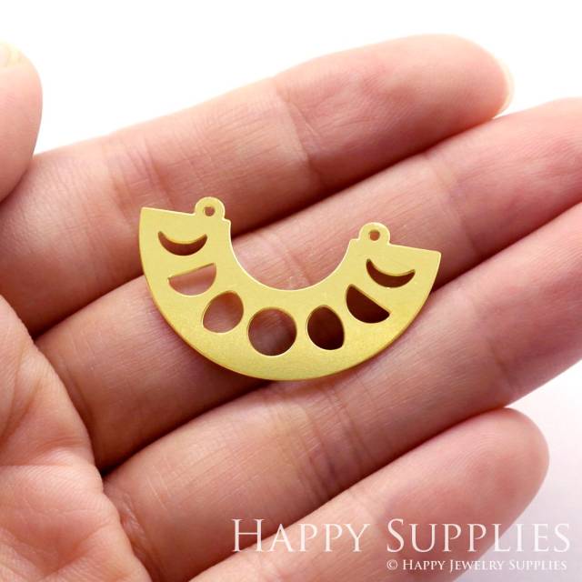 Brass Jewelry Charms,Moon Phases Raw Brass Earring Charms, Brass Jewelry Pendants, Raw Brass Jewelry Findings, Brass Pendants Jewelry Wholesale (RD573)