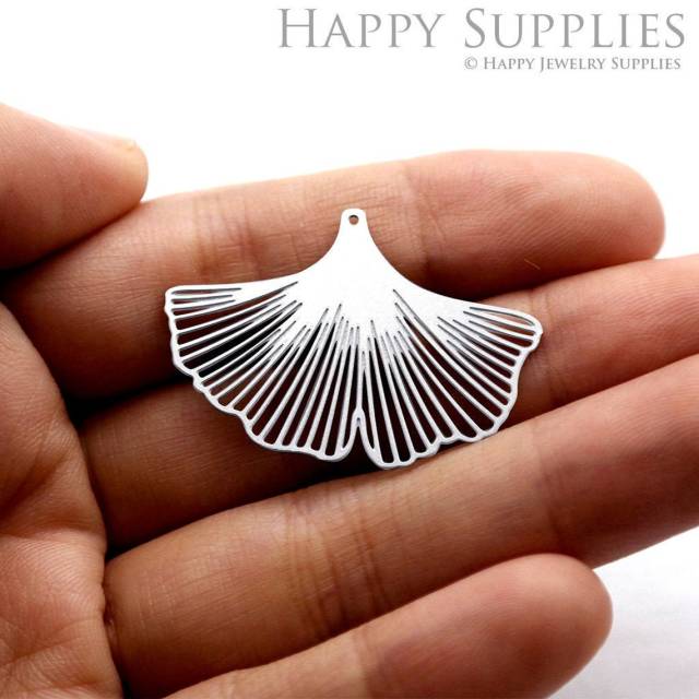 Stainless Steel Jewelry Charms, Leaf Stainless Steel Earring Charms, Stainless Steel Silver Jewelry Pendants, Stainless Steel Silver Jewelry Findings, Stainless Steel Pendants Jewelry Wholesale (SSD028)