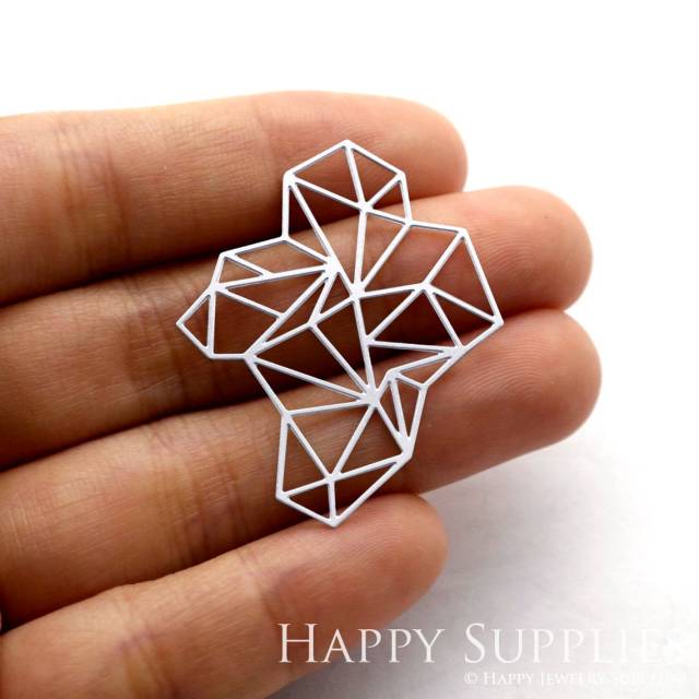 Stainless Steel Jewelry Charms, Geometry Stainless Steel Earring Charms, Stainless Steel Silver Jewelry Pendants, Stainless Steel Silver Jewelry Findings, Stainless Steel Pendants Jewelry Wholesale (SSD056-small)