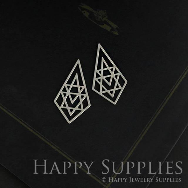 Stainless Steel Jewelry Charms, Geometric Triangle Stainless Steel Earring Charms, Stainless Steel Silver Jewelry Pendants, Stainless Steel Silver Jewelry Findings, Stainless Steel Pendants Jewelry Wholesale (SSD197)