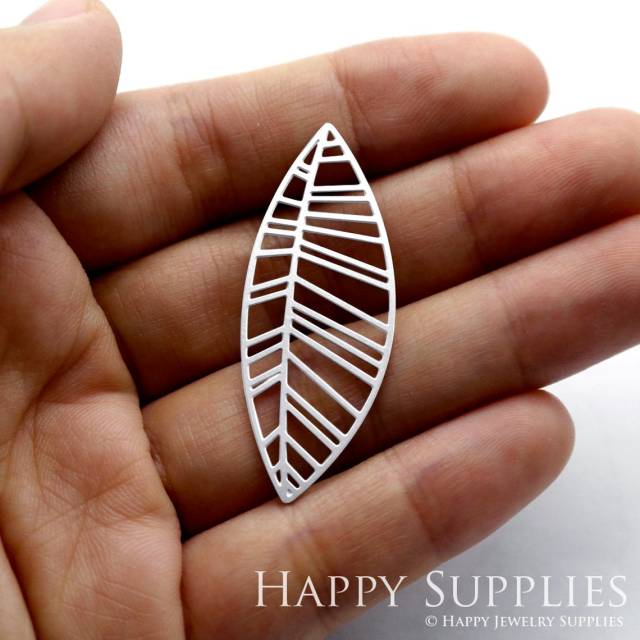 Stainless Steel Jewelry Charms, Leaf  Stainless Steel Earring Charms, Stainless Steel Silver Jewelry Pendants, Stainless Steel Silver Jewelry Findings, Stainless Steel Pendants Jewelry Wholesale (SSD110-small)