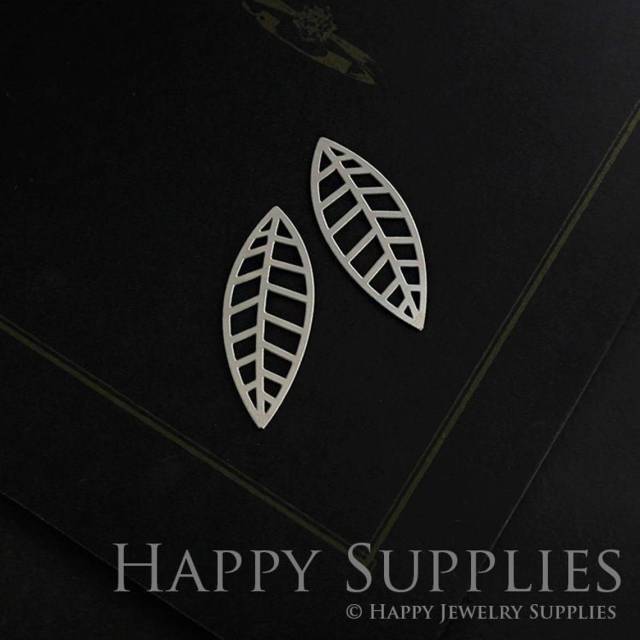 Stainless Steel Jewelry Charms, Leaf Stainless Steel Earring Charms, Stainless Steel Silver Jewelry Pendants, Stainless Steel Silver Jewelry Findings, Stainless Steel Pendants Jewelry Wholesale (SSD153)