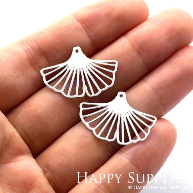 Stainless Steel Jewelry Charms, Leaf Stainless Steel Earring Charms, Stainless Steel Silver Jewelry Pendants, Stainless Steel Silver Jewelry Findings, Stainless Steel Pendants Jewelry Wholesale (SSD700)