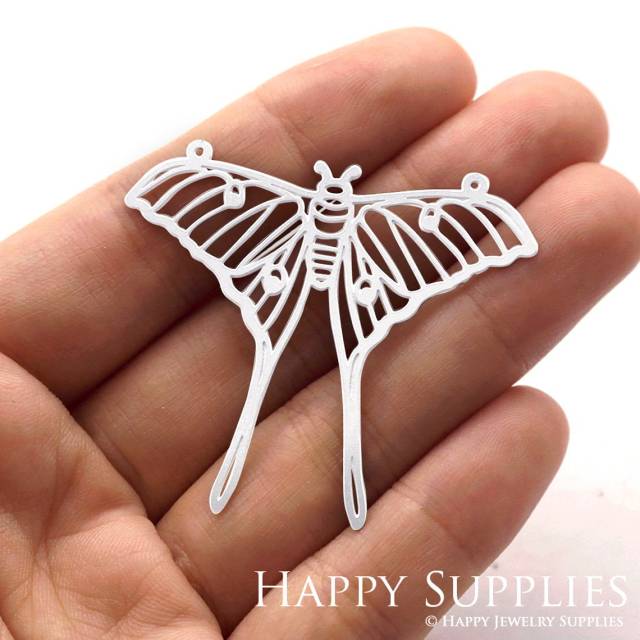 Stainless Steel Jewelry Charms, Butterfly Stainless Steel Earring Charms, Stainless Steel Silver Jewelry Pendants, Stainless Steel Silver Jewelry Findings, Stainless Steel Pendants Jewelry Wholesale (SSD653)