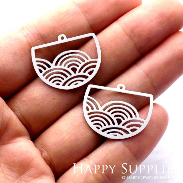 Stainless Steel Jewelry Charms, Cloud Stainless Steel Earring Charms, Stainless Steel Silver Jewelry Pendants, Stainless Steel Silver Jewelry Findings, Stainless Steel Pendants Jewelry Wholesale (SSD485)