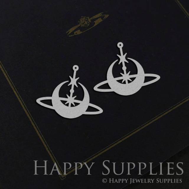 Stainless Steel Jewelry Charms, Moon Stainless Steel Earring Charms, Stainless Steel Silver Jewelry Pendants, Stainless Steel Silver Jewelry Findings, Stainless Steel Pendants Jewelry Wholesale (SSD768)