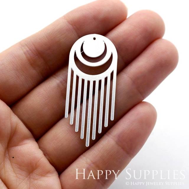 Stainless Steel Jewelry Charms, Geometric Stainless Steel Earring Charms, Stainless Steel Silver Jewelry Pendants, Stainless Steel Silver Jewelry Findings, Stainless Steel Pendants Jewelry Wholesale (SSD1123)