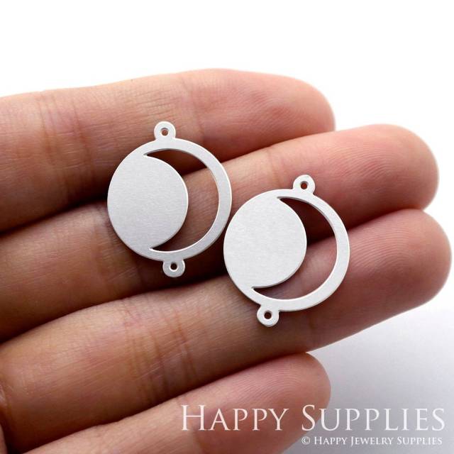 Stainless Steel Jewelry Charms, Circle Stainless Steel Earring Charms, Stainless Steel Silver Jewelry Pendants, Stainless Steel Silver Jewelry Findings, Stainless Steel Pendants Jewelry Wholesale (SSD1113)