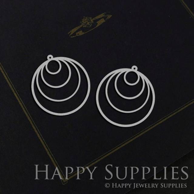 Stainless Steel Jewelry Charms, Circle Stainless Steel Earring Charms, Stainless Steel Silver Jewelry Pendants, Stainless Steel Silver Jewelry Findings, Stainless Steel Pendants Jewelry Wholesale (SSD1134)