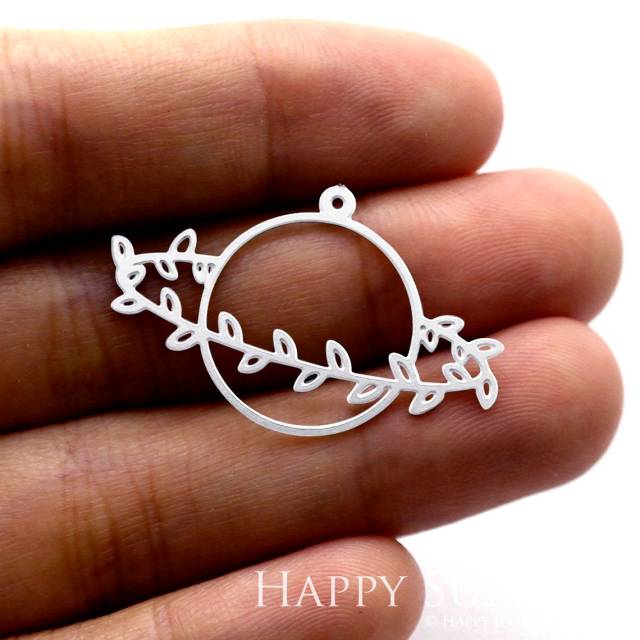 Stainless Steel Jewelry Charms, Circle Stainless Steel Earring Charms, Stainless Steel Silver Jewelry Pendants, Stainless Steel Silver Jewelry Findings, Stainless Steel Pendants Jewelry Wholesale (SSD1236)