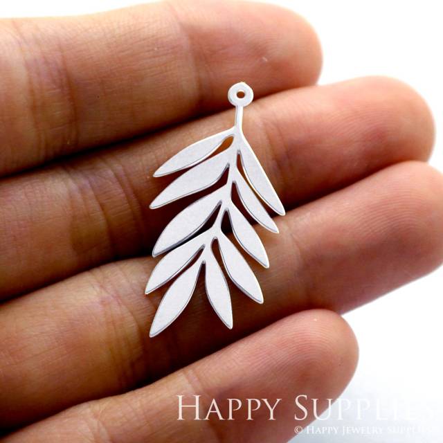 Stainless Steel Jewelry Charms, Leaf  Stainless Steel Earring Charms, Stainless Steel Silver Jewelry Pendants, Stainless Steel Silver Jewelry Findings, Stainless Steel Pendants Jewelry Wholesale (SSD1319)