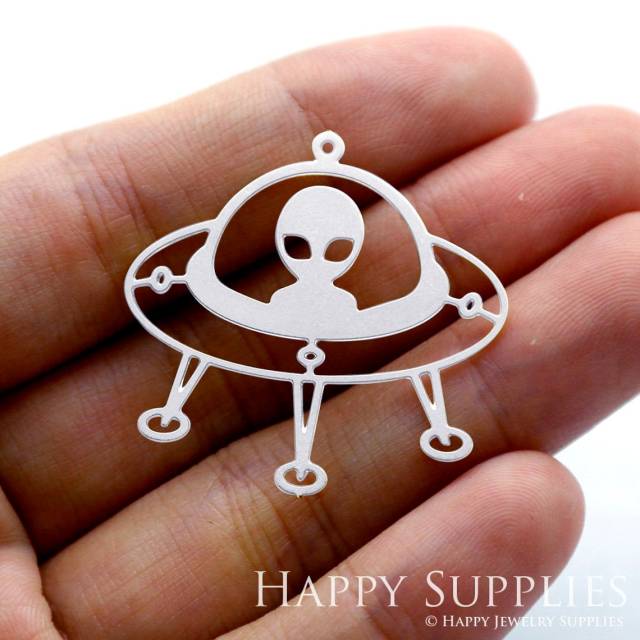 Stainless Steel Jewelry Charms, Spacecraft Stainless Steel Earring Charms, Stainless Steel Silver Jewelry Pendants, Stainless Steel Silver Jewelry Findings, Stainless Steel Pendants Jewelry Wholesale (SSD1331)