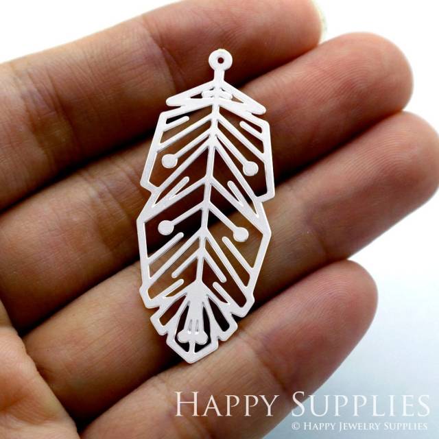Stainless Steel Jewelry Charms, Leaf  Stainless Steel Earring Charms, Stainless Steel Silver Jewelry Pendants, Stainless Steel Silver Jewelry Findings, Stainless Steel Pendants Jewelry Wholesale (SSD1402)