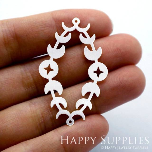 Stainless Steel Jewelry Charms, Moon Phases Stainless Steel Earring Charms, Stainless Steel Silver Jewelry Pendants, Stainless Steel Silver Jewelry Findings, Stainless Steel Pendants Jewelry Wholesale (SSD1495)