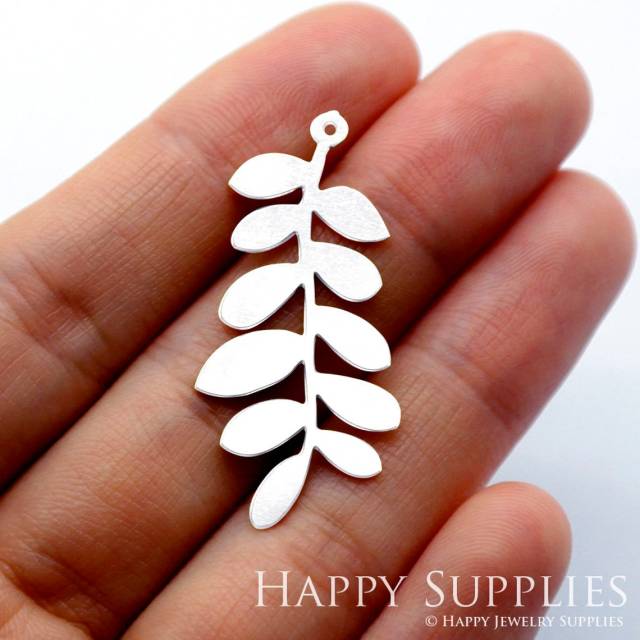 Stainless Steel Jewelry Charms, Leaves Stainless Steel Earring Charms, Stainless Steel Silver Jewelry Pendants, Stainless Steel Silver Jewelry Findings, Stainless Steel Pendants Jewelry Wholesale (SSD1622)