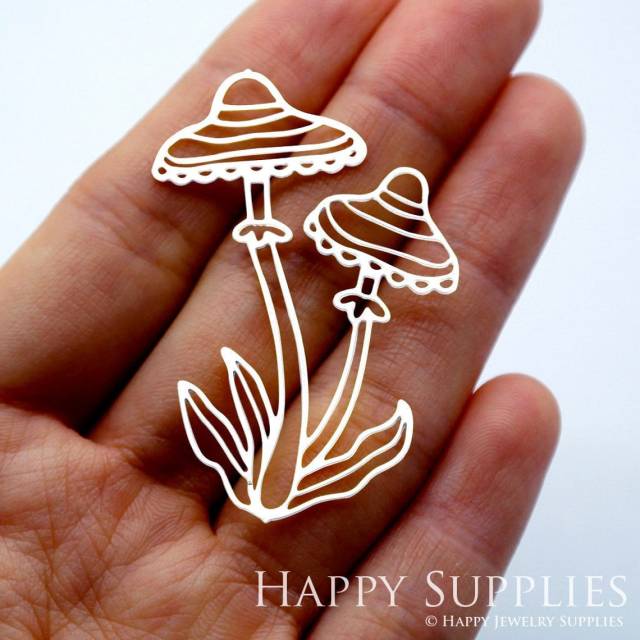 Stainless Steel Jewelry Charms, Mushroom Stainless Steel Earring Charms, Stainless Steel Silver Jewelry Pendants, Stainless Steel Silver Jewelry Findings, Stainless Steel Pendants Jewelry Wholesale (SSD1615)