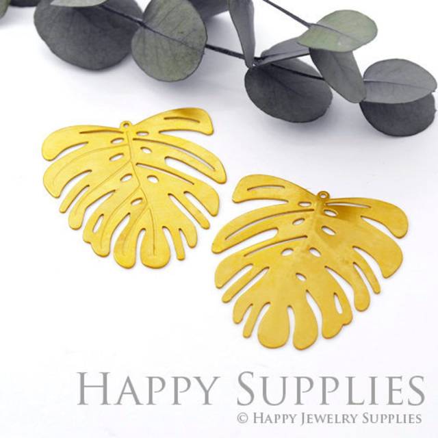 Brass Jewelry Charms,  Leaf Raw Brass Earring Charms, Brass Jewelry Pendants, Raw Brass Jewelry Findings, Brass Pendants Jewelry Wholesale (NZG50)