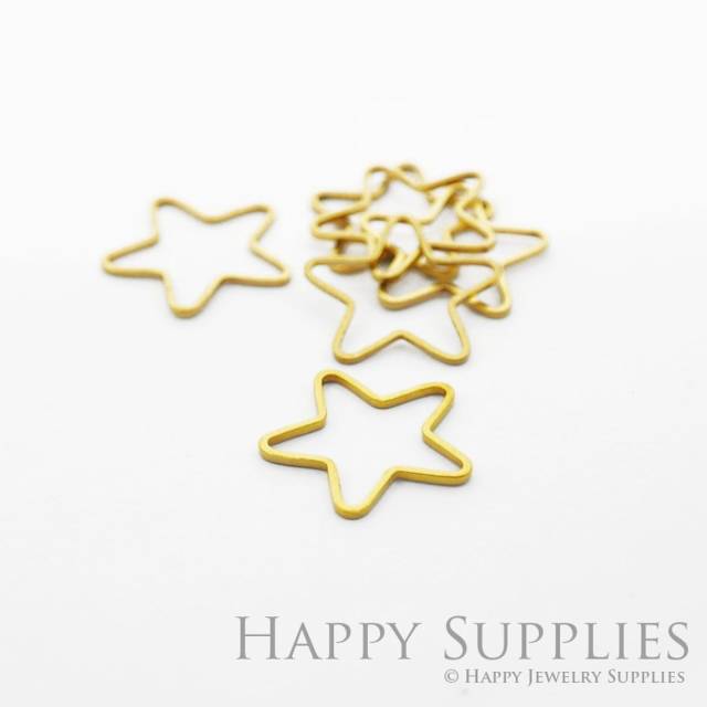 Brass Jewelry Charms, Star Raw Brass Earring Charms, Brass Jewelry Pendants, Raw Brass Jewelry Findings, Brass Pendants Jewelry Wholesale (NZG58)