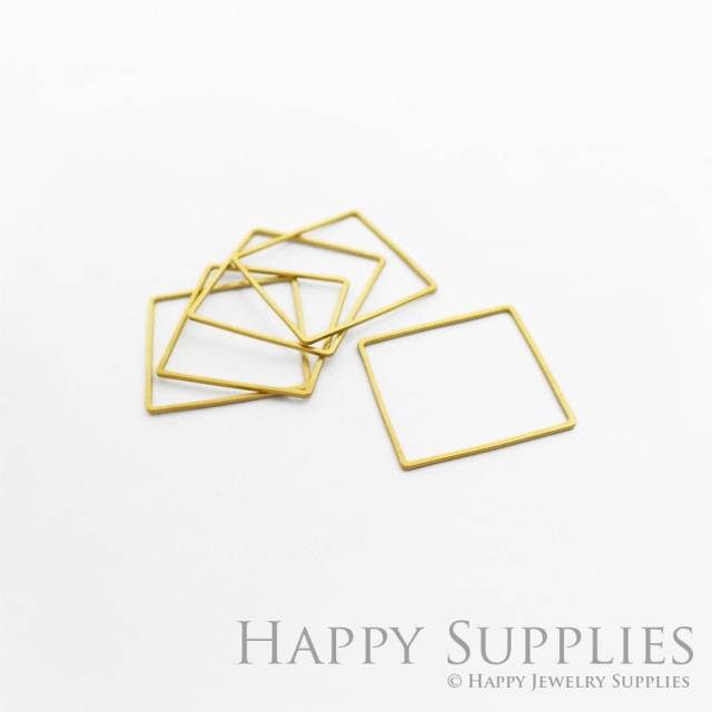 Brass Jewelry Charms, Square Raw Brass Earring Charms, Brass Jewelry Pendants, Raw Brass Jewelry Findings, Brass Pendants Jewelry Wholesale (NZG55)