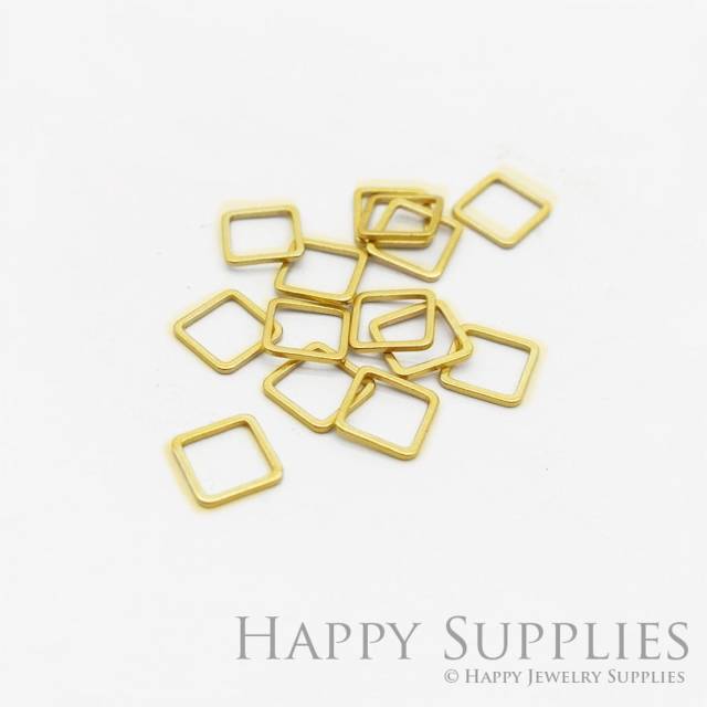 Brass Jewelry Charms, Square Raw Brass Earring Charms, Brass Jewelry Pendants, Raw Brass Jewelry Findings, Brass Pendants Jewelry Wholesale (NZG55)