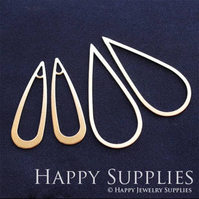 Brass Jewelry Charms,  Teardrop Raw Brass Earring Charms, Brass Jewelry Pendants, Raw Brass Jewelry Findings, Brass Pendants Jewelry Wholesale (NZG62)