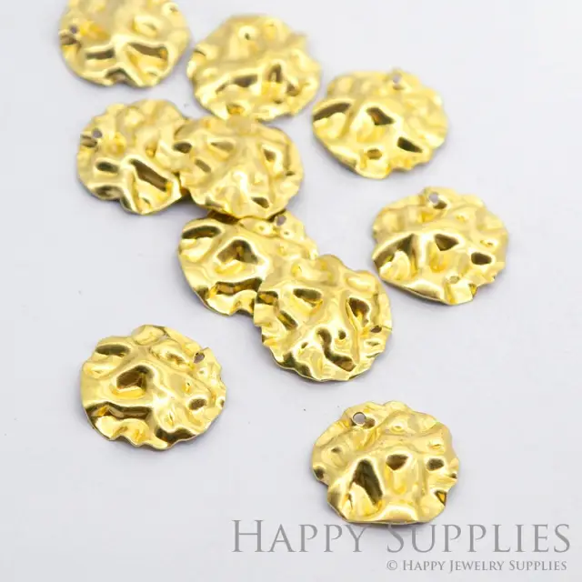 Brass Jewelry Charms, Round Raw Brass Earring Charms, Brass Jewelry Pendants, Raw Brass Jewelry Findings, Brass Pendants Jewelry Wholesale (NZG169)