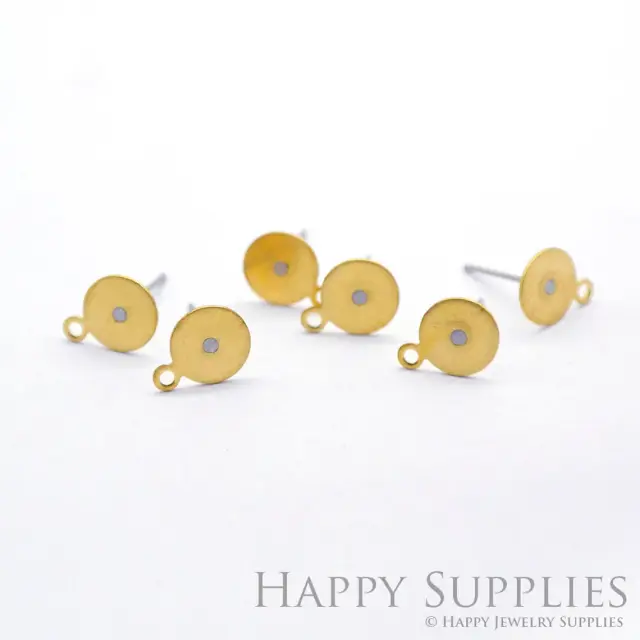 Brass Jewelry Charms,  Circle Raw Brass Earring Charms, Brass Jewelry Pendants, Raw Brass Jewelry Findings, Brass Pendants Jewelry Wholesale (NZG186)