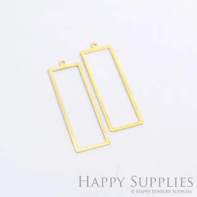 Brass Jewelry Charms, Rectangle Raw Brass Earring Charms, Brass Jewelry Pendants, Raw Brass Jewelry Findings, Brass Pendants Jewelry Wholesale (NZG177)