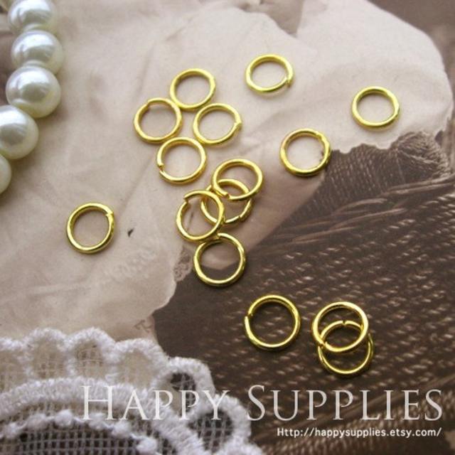 200pcs Nickel Free - 5mm Golden JumpRings (WJJRG5)