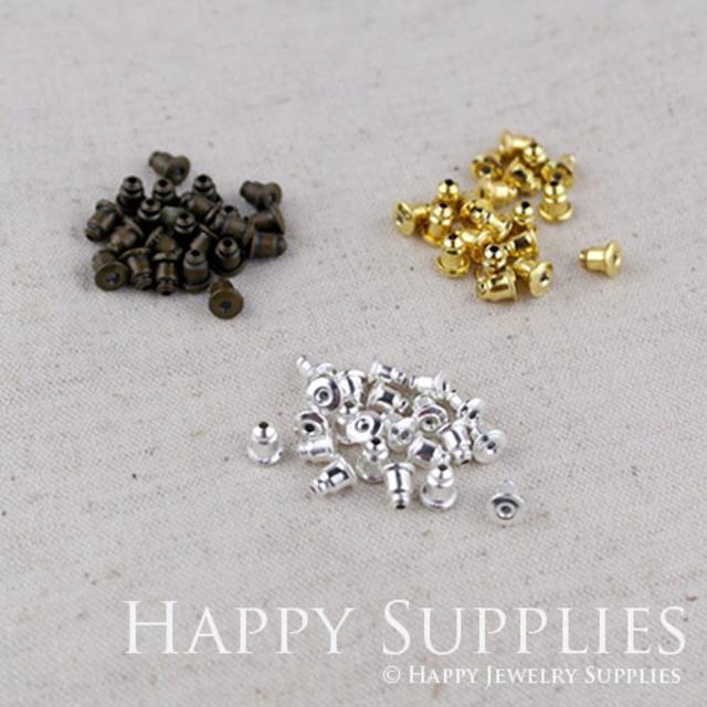 Sale - 10% OFF - 200pcs 6x5mm Earring Studs Back Stoppers (25210)