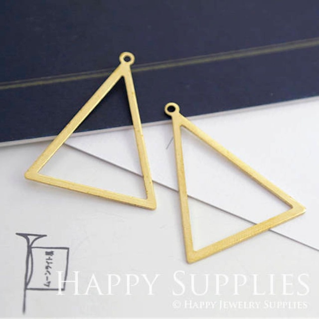 Brass Jewelry Charms, TriangleRaw Brass Earring Charms, Brass Jewelry Pendants, Raw Brass Jewelry Findings, Brass Pendants Jewelry Wholesale (ZG339)