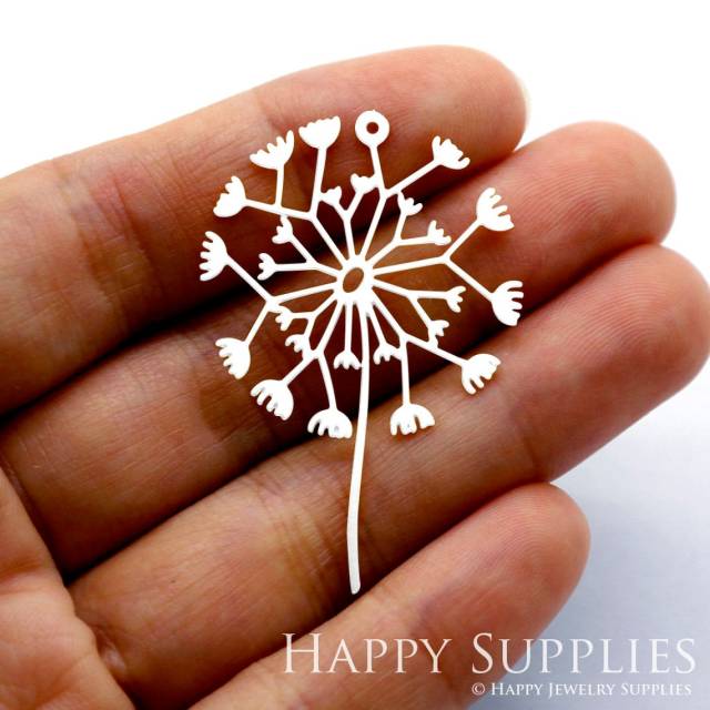 Stainless Steel Jewelry Charms, Flower Dandelion Stainless Steel Earring Charms, Stainless Steel Silver Jewelry Pendants, Stainless Steel Silver Jewelry Findings, Stainless Steel Pendants Jewelry Wholesale (SSD1762)