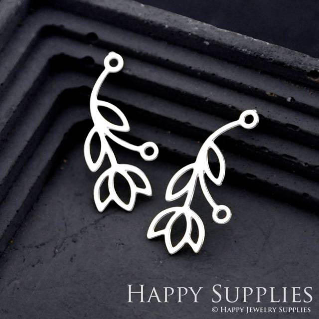 Stainless Steel Jewelry Charms, Leaves Stainless Steel Earring Charms, Stainless Steel Silver Jewelry Pendants, Stainless Steel Silver Jewelry Findings, Stainless Steel Pendants Jewelry Wholesale (SSD1790)