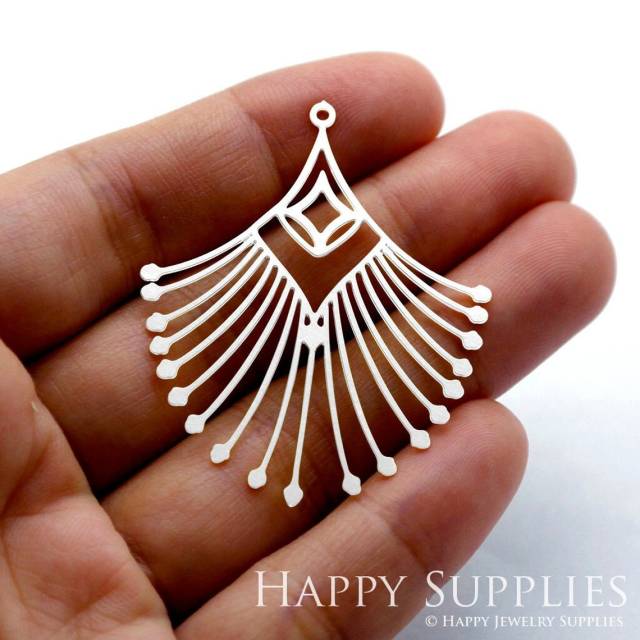 Stainless Steel Jewelry Charms, Sector Geometric Stainless Steel Earring Charms, Stainless Steel Silver Jewelry Pendants, Stainless Steel Silver Jewelry Findings, Stainless Steel Pendants Jewelry Wholesale (SSD1786)