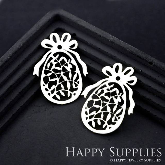 Stainless Steel Jewelry Charms, Leaves Geometric Stainless Steel Earring Charms, Stainless Steel Silver Jewelry Pendants, Stainless Steel Silver Jewelry Findings, Stainless Steel Pendants Jewelry Wholesale (SSD1823)