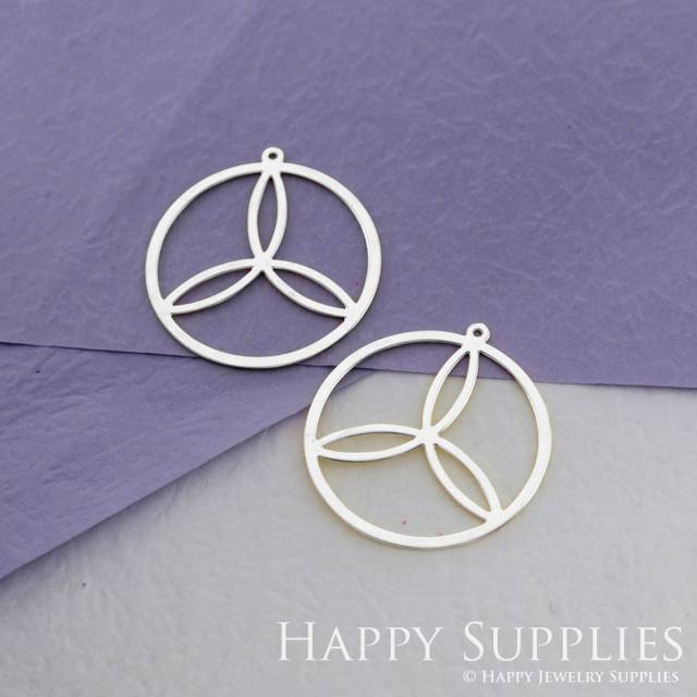 Stainless Steel Jewelry Charms, Circle Stainless Steel Earring Charms, Stainless Steel Silver Jewelry Pendants, Stainless Steel Silver Jewelry Findings, Stainless Steel Pendants Jewelry Wholesale (SSD1850)