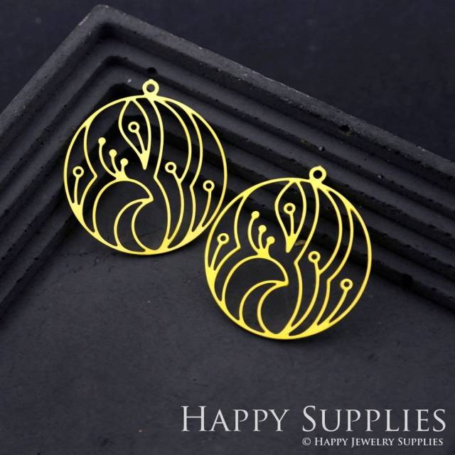 Brass Jewelry Charms, Peacock Raw Brass Earring Charms, Brass Jewelry Pendants, Raw Brass Jewelry Findings, Brass Pendants Jewelry Wholesale (RD1896)