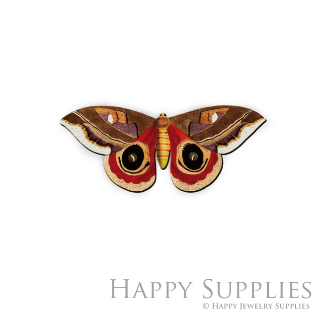Handmade Jewelry Making Supplies Beads Cut Wooden Charm Butterfly For DIY Necklace Earring Brooch (CW343)