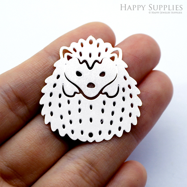 Corroded Stainless Steel Jewelry Charms,Hedgehog Corroded Stainless Steel Earring Charms, Corroded Stainless Steel Silver Jewelry Pendants, Corroded Stainless Steel Silver Jewelry Findings, Corroded Stainless Steel Pendants Jewelry Wholesale (SSB503)