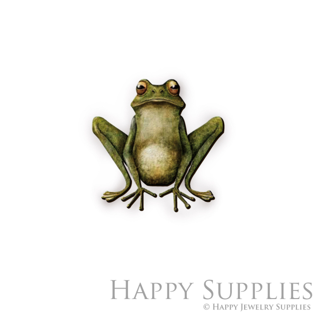 Handmade Jewelry Making Supplies Beads Cut Wooden Charm Frog For DIY Necklace Earring Brooch (CW398)