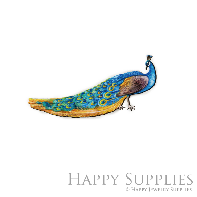 Handmade Jewelry Making Supplies Beads Cut Wooden Charm Peacock For DIY Necklace Earring Brooch (CW530)