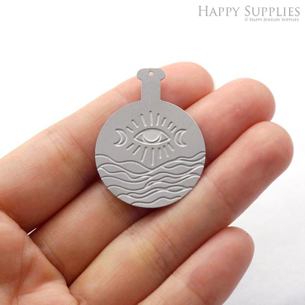 Corroded Stainless Steel Jewelry Charms,Drifting Bottle Stainless Steel Earring Charms, Corroded Stainless Steel Silver Jewelry Pendants, Corroded Stainless Steel Silver Jewelry Findings, Corroded Stainless Steel Pendants Jewelry Wholesale (SSB70)